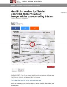 GradPoint review by District confirms concerns about irregularities uncovered by I Team abcactionnews.com WFTS TV