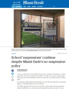 School ‘suspensions’ continue despite Miami Dade’s no suspension policy Miami Herald