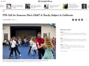 PTA Gift for Someone Else’s Child A Touchy Subject in California The New York Times