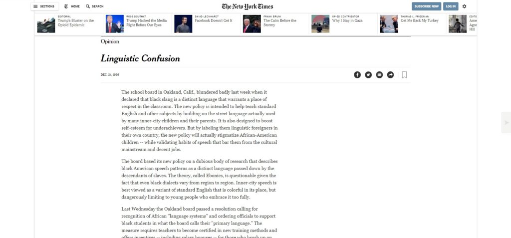 Linguistic Confusion The New York Times