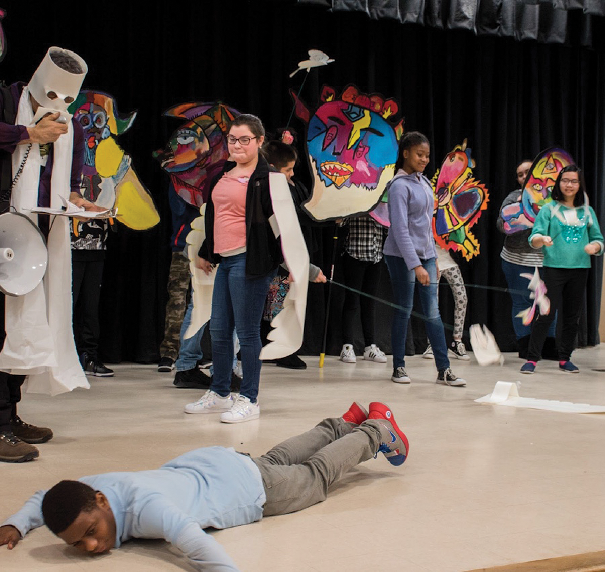Students bringing a myth to life. (Photo: Keith Spencer, Keverian School, Everett, Mass.)