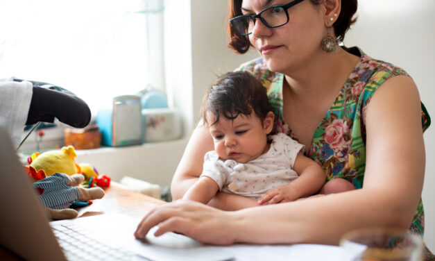 Teacher scolded for holding her baby while teaching online