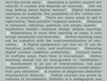 Sarah Pazur recommends The Manifesto for Teaching Online