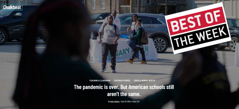 Bright spots, inadequate literacy coverage, & a ‘mighty, mighty’ ed team selfie: Best Education Journalism of the Week (9/22/23)