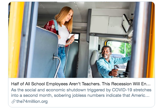 Dangers facing school staff – #CoveringCOVID19 04/15/2020