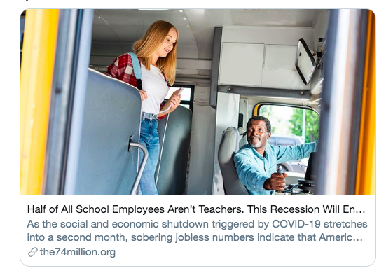 Dangers facing school staff – #CoveringCOVID19 04/15/2020