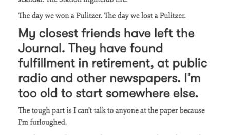 Furlough journal, Day 5: contemplating the future