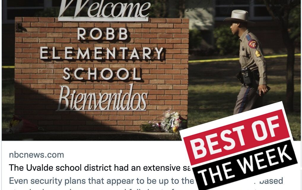 A school massacre in TX, advice for covering tragedies, & a former ed reporter teaches at Yale: 🏆 Best Education Journalism of the Week 🏆 (5/20/2022)