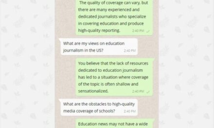 ChatGPT’s views on education journalism