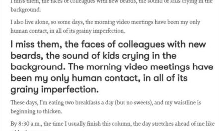 Furlough journal, day 3; missing the daily video calls