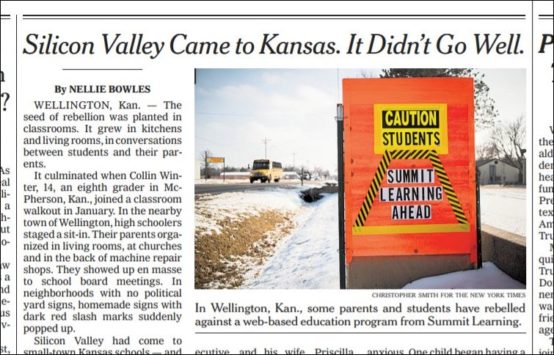 The New York Times wrote a big story about online learning in Kansas. It didn’t go well.