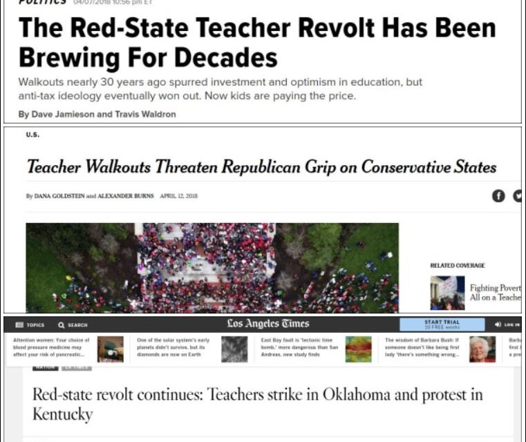 Oklahoma teacher walkout coverage was abundant, though marred by partisan politics